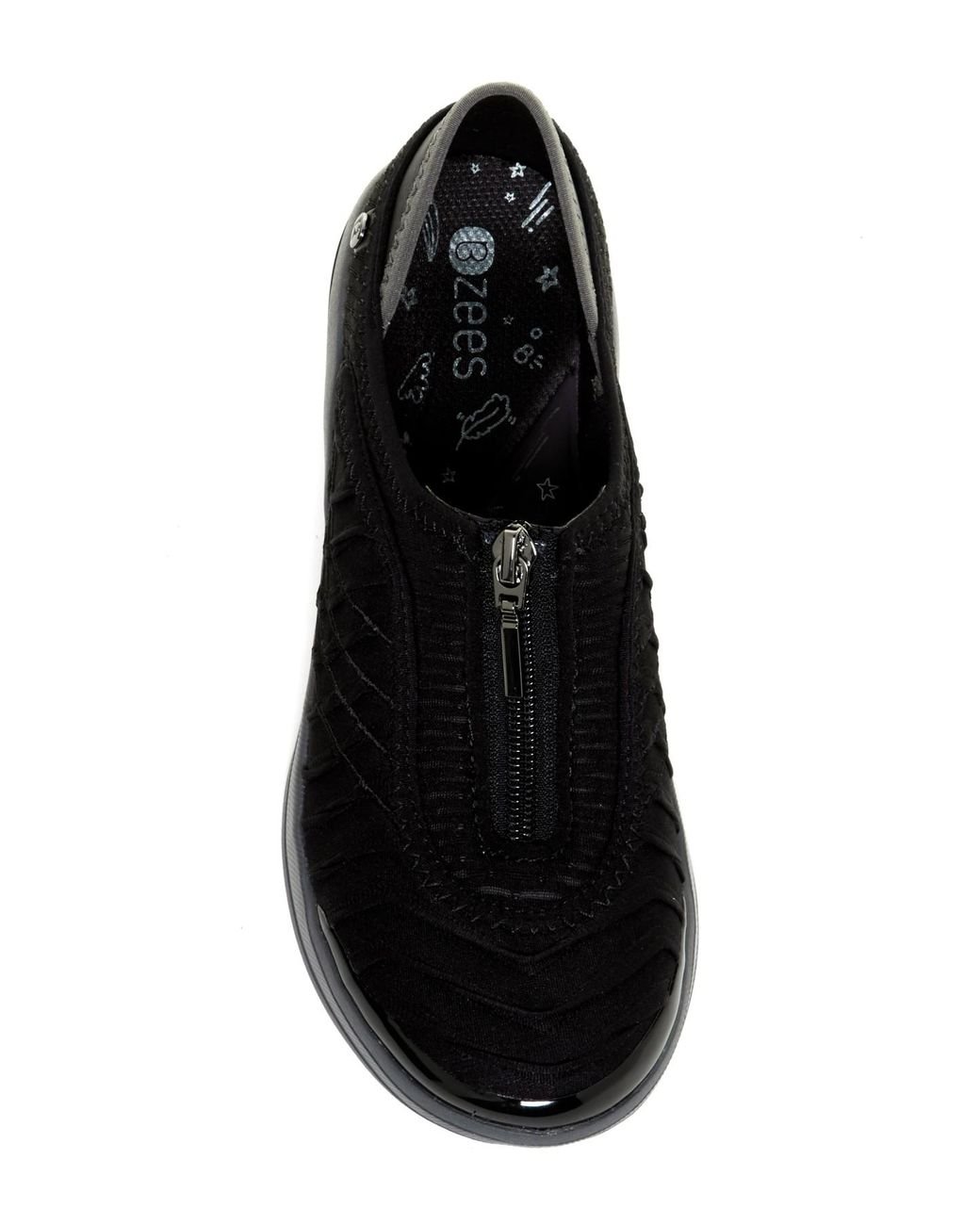 Bzees Fancy Zip Sneaker in Black Lyst