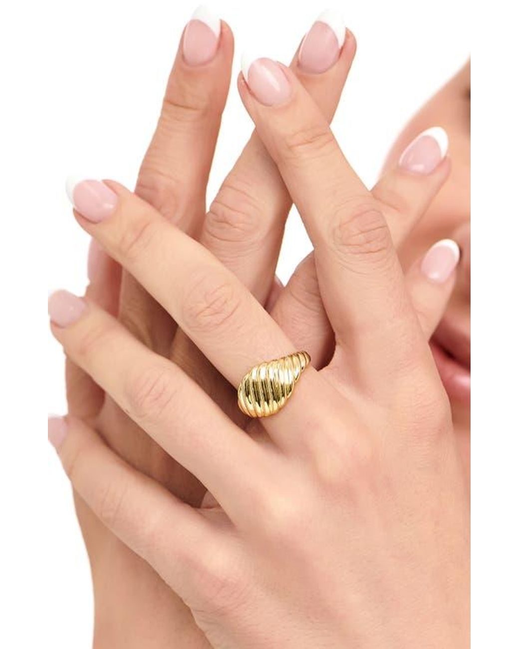 DEVATA Metallic Tapered Rope Band Ring