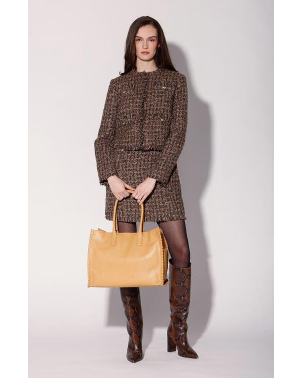 Walter Baker Brown Tucker Tweed Jacket