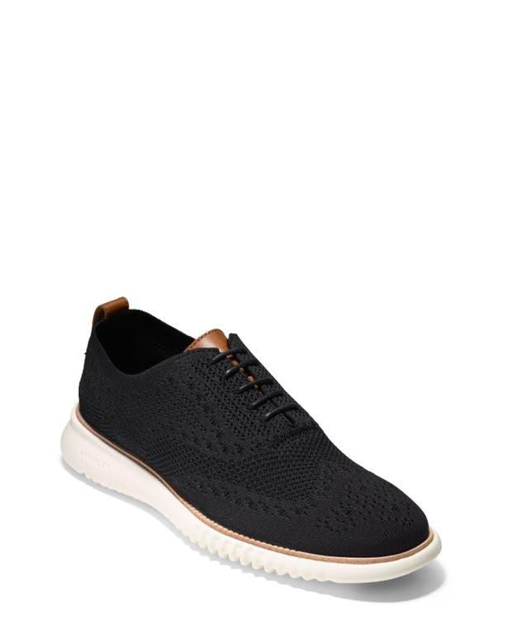 Cole Haan Black 2.Zerogrand Stitchlite Water Resistant Wingtip for men