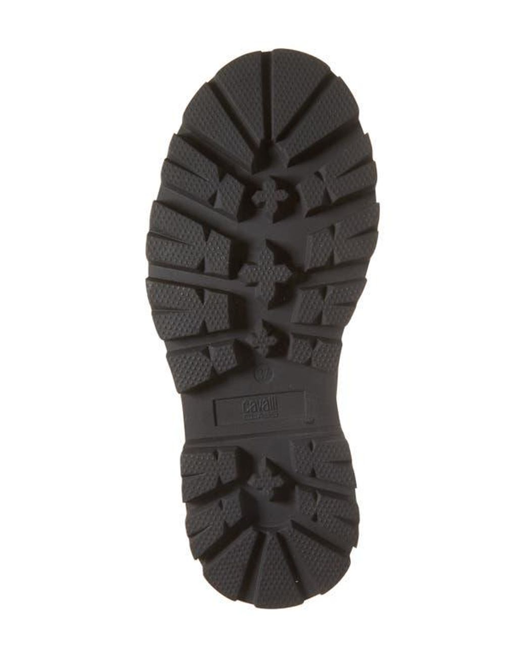Roberto Cavalli Black Logo Platform Lug Loafer
