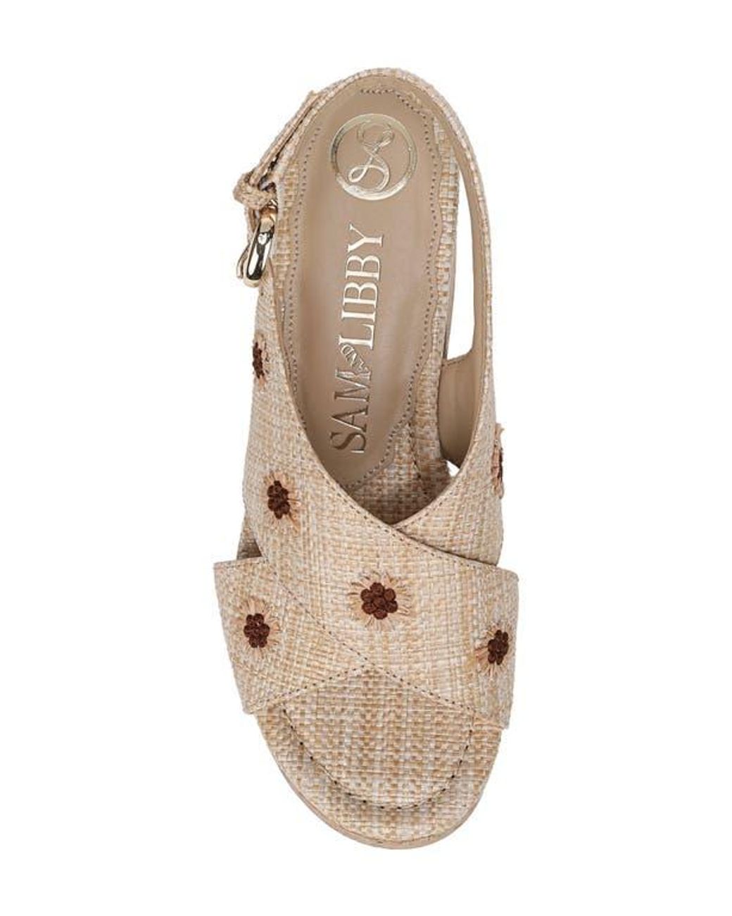 Sam & Libby Metallic Hanfleur Platform Slingback Sandal