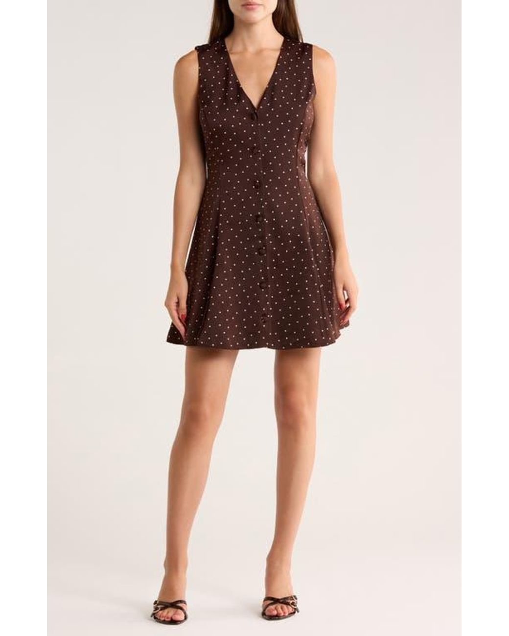 us army brown dress uniform Satin Polka Dot Scarf Mini Dress Brown – Clothe Boutique
