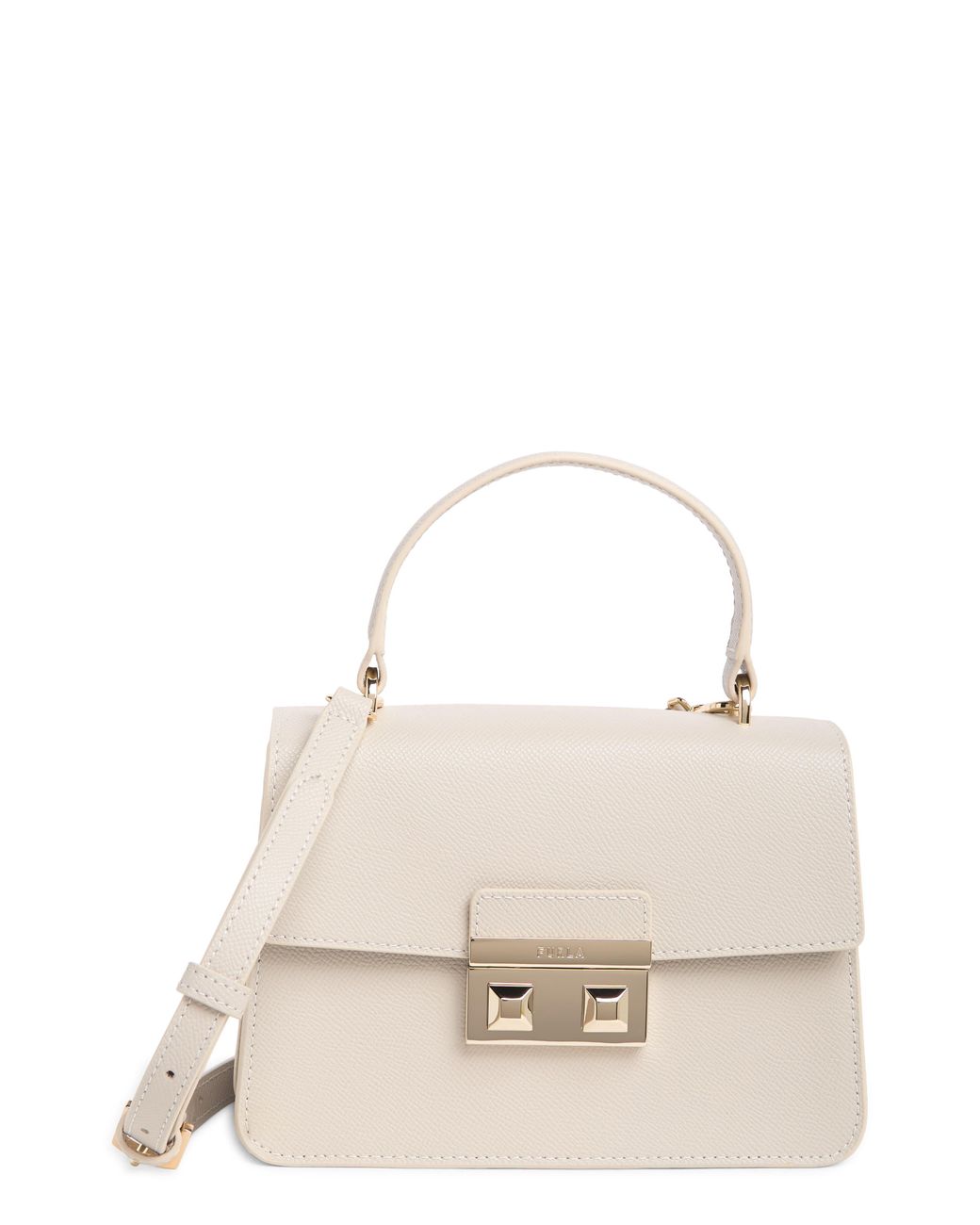 Furla Bella Mini Top Handle Satchel in Natural Lyst