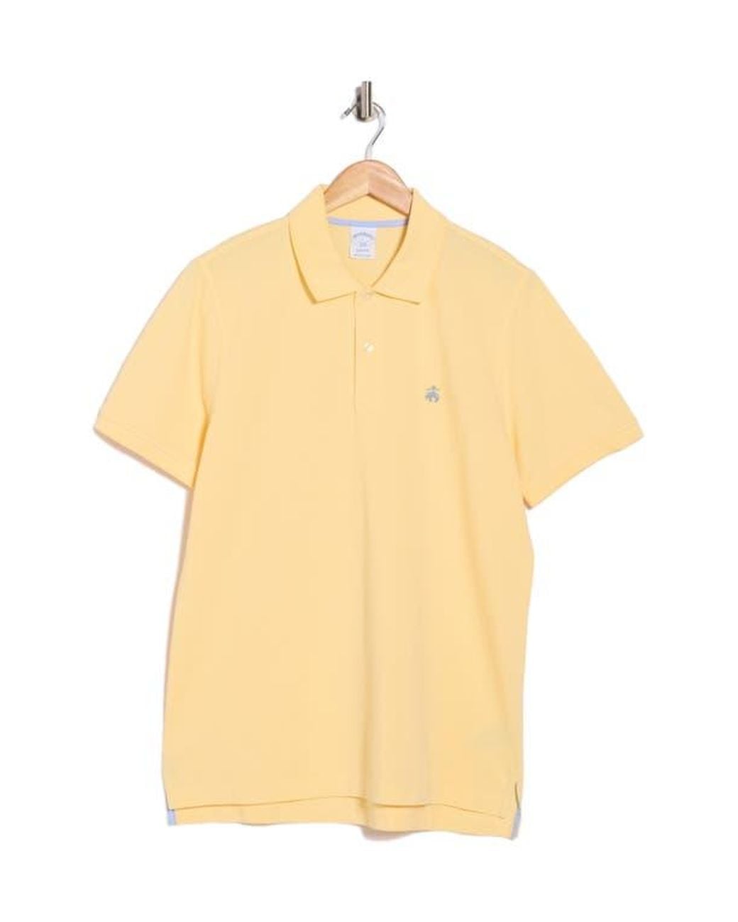 Brooks Brothers Yellow Solid Cotton Piqué Polo for men