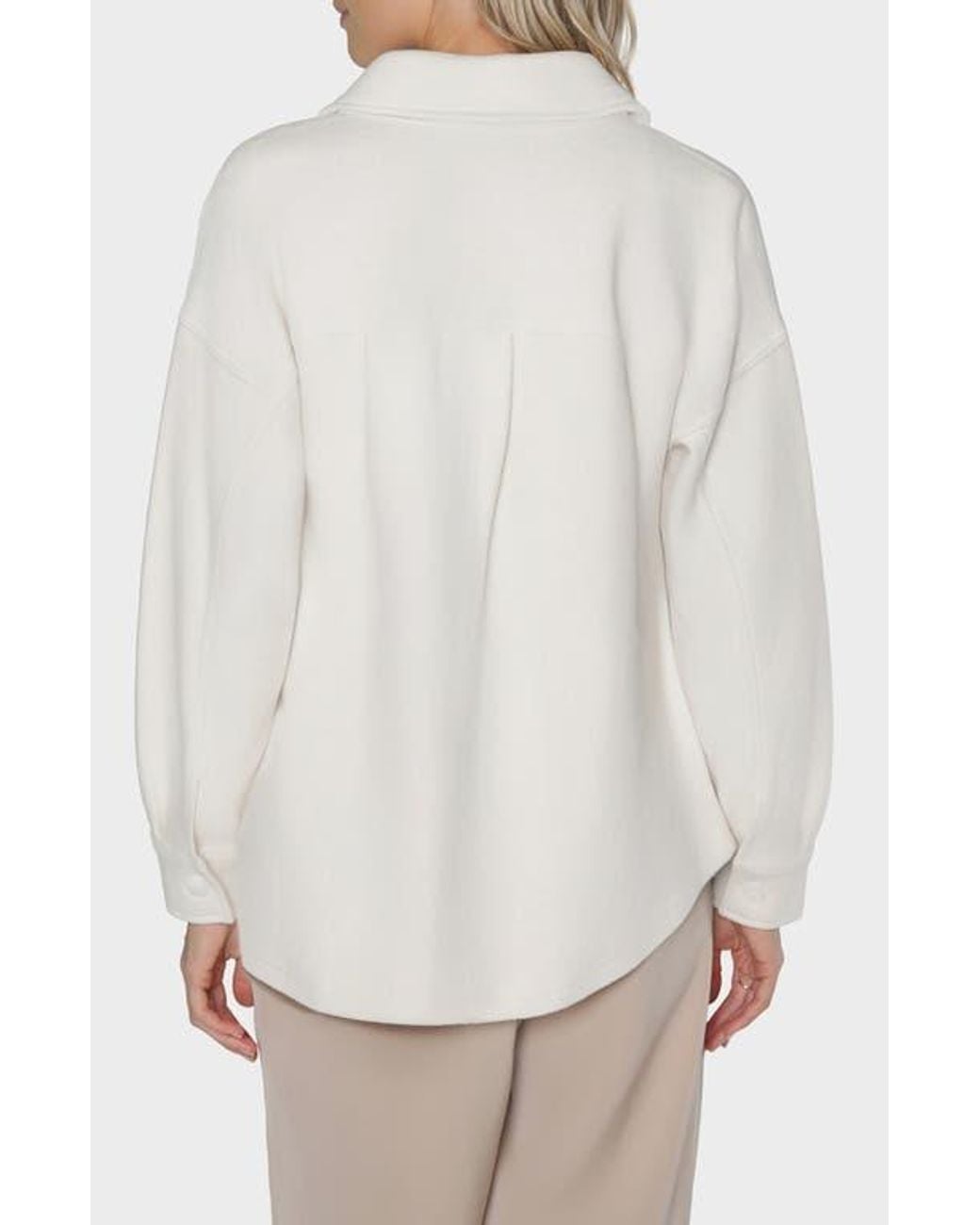 Matty M White Mercer Knit Shacket