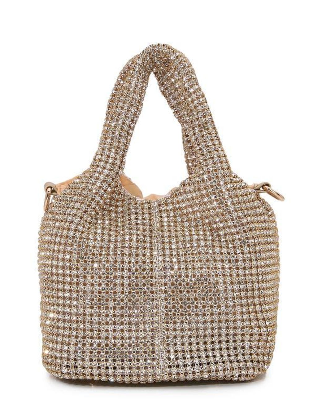 BERNESS Metallic Crystal Bucket Bag