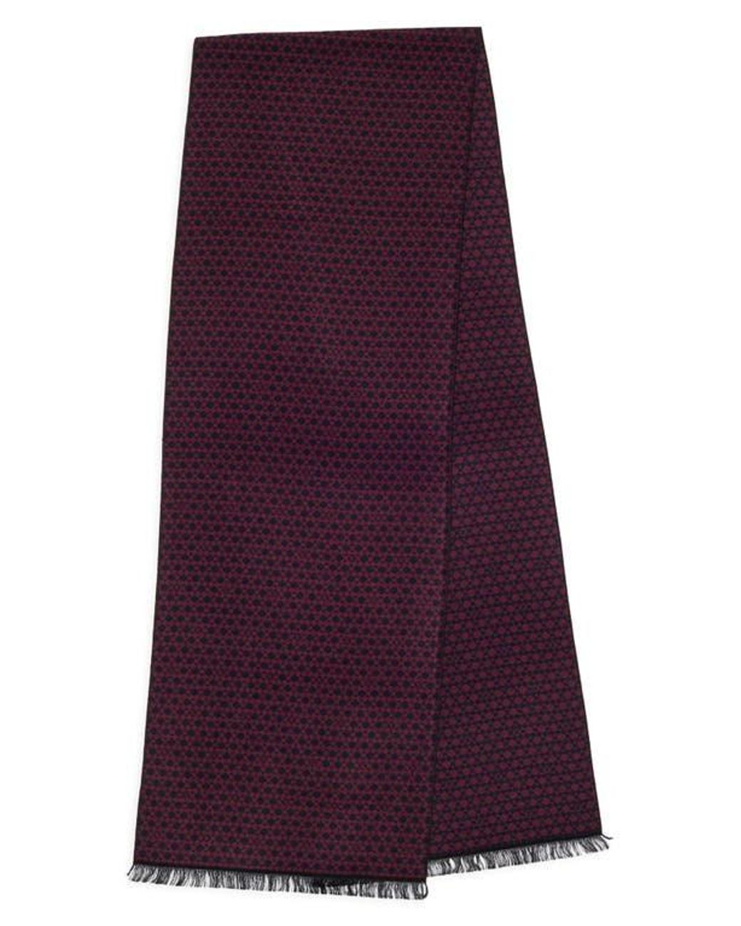 Ted Baker Purple Geometric Silk Reversible Scarf for men
