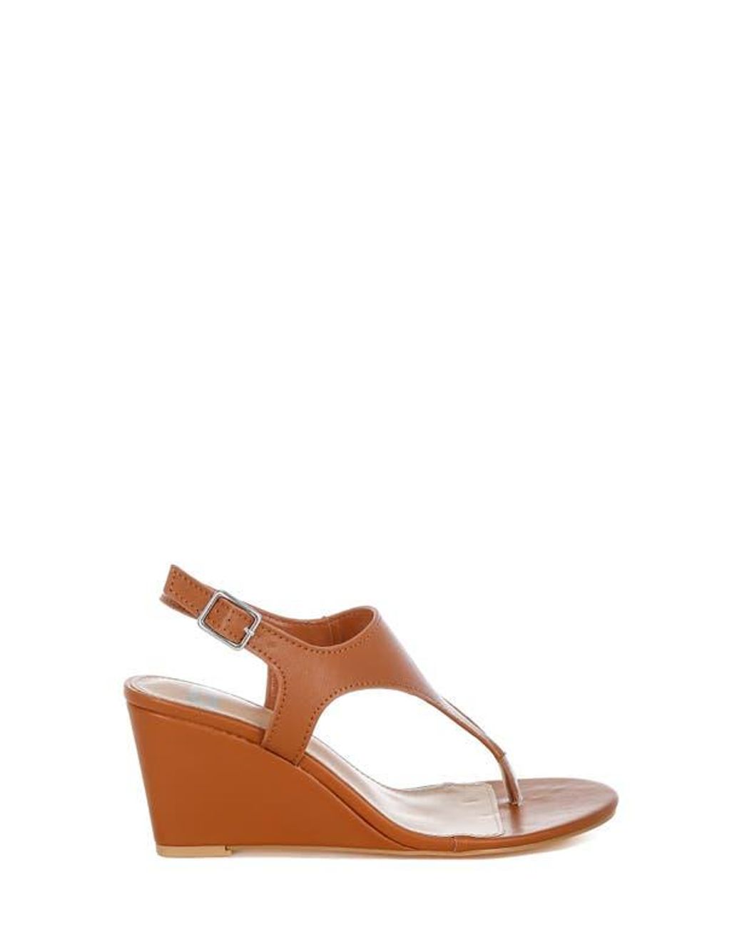 Rag & Co Brown Wami Wedge Sandal