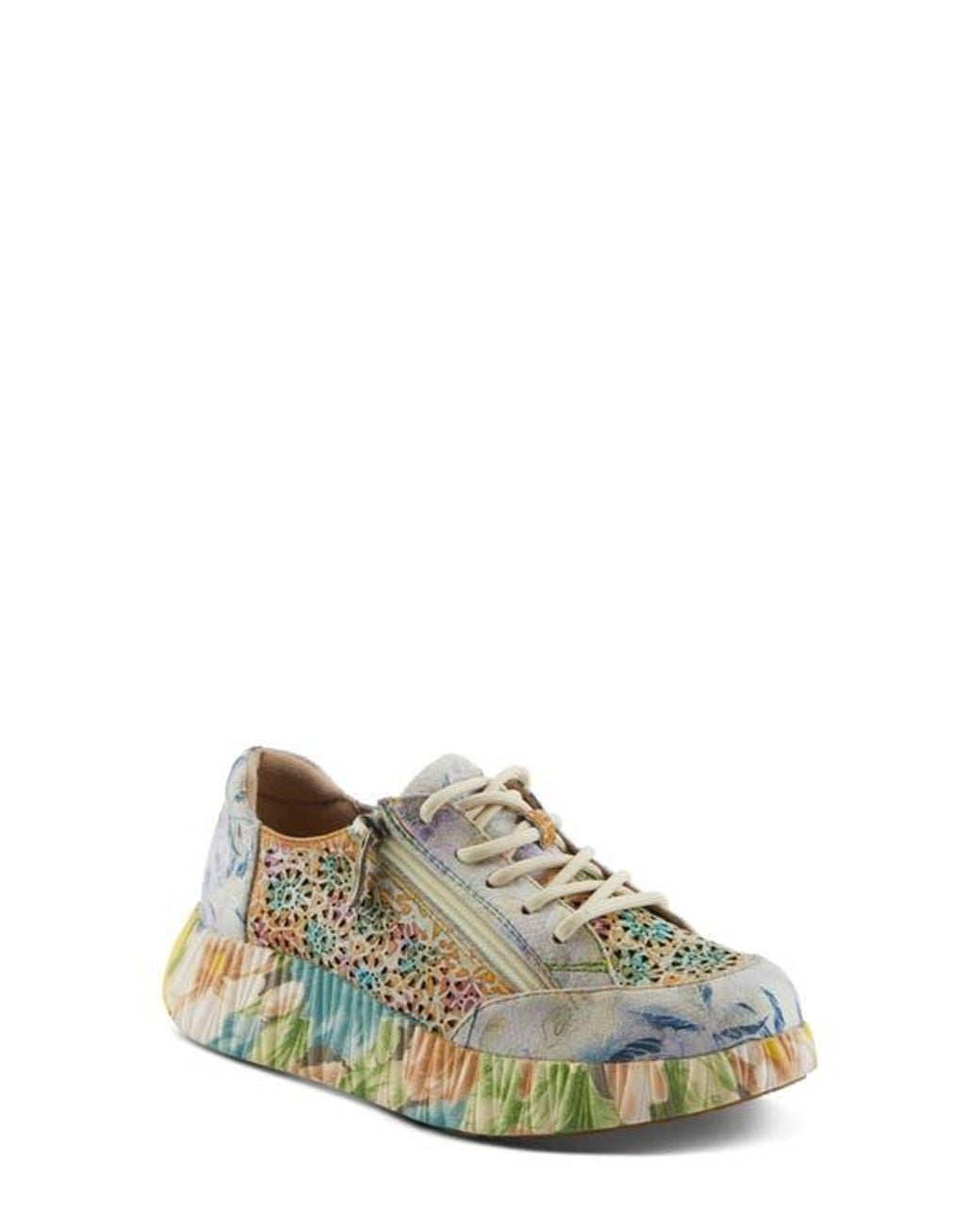 Spring Step Blue Bloomington Platform Sneaker
