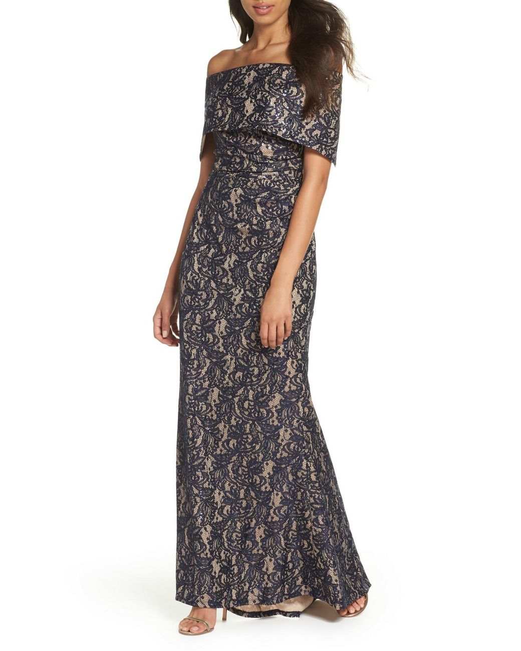 Vince Camuto Petite Embellished Capelet Gown - Macy's