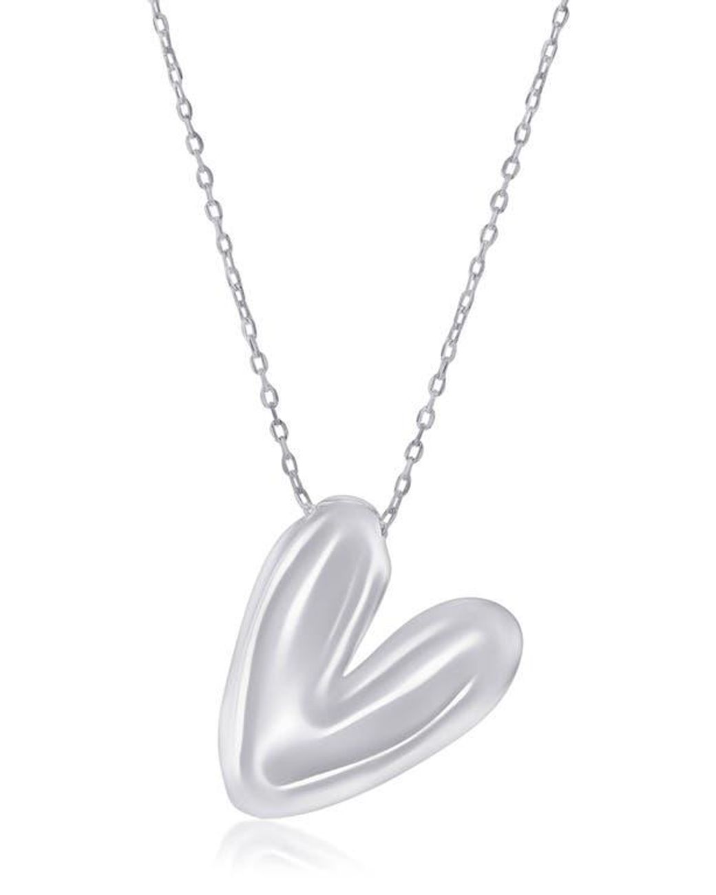 Simona White Bubble Initial Pendant Necklace
