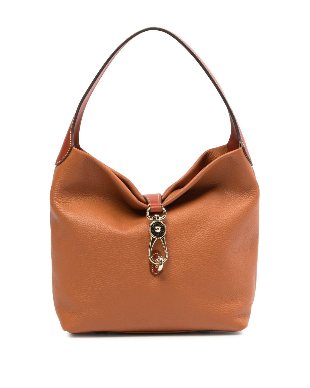 Dooney & Bourke Small Logo Lock Leather Shoulder Bag in Brown Lyst
