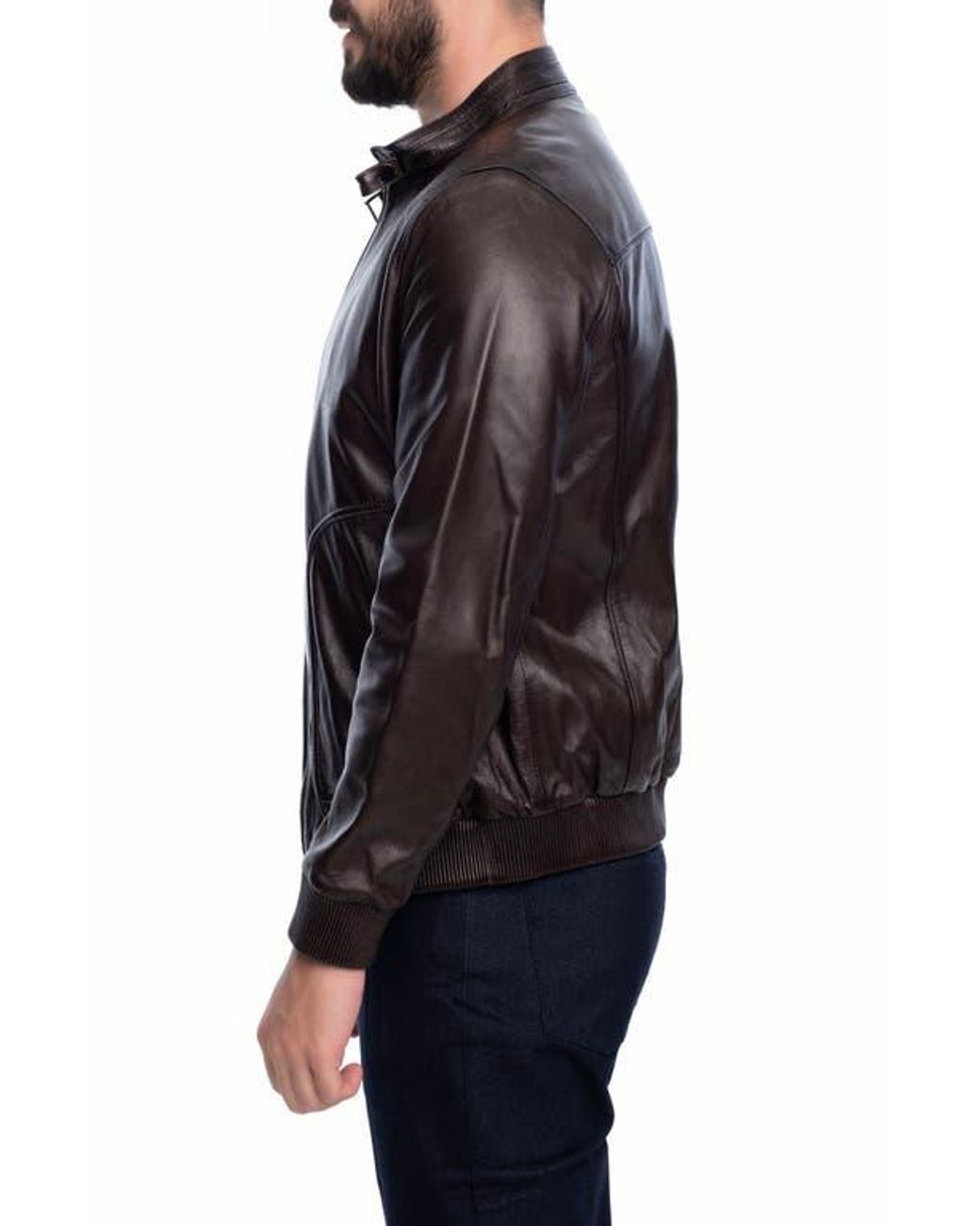 VELLAPAIS Black Larue Leather Jacket for men