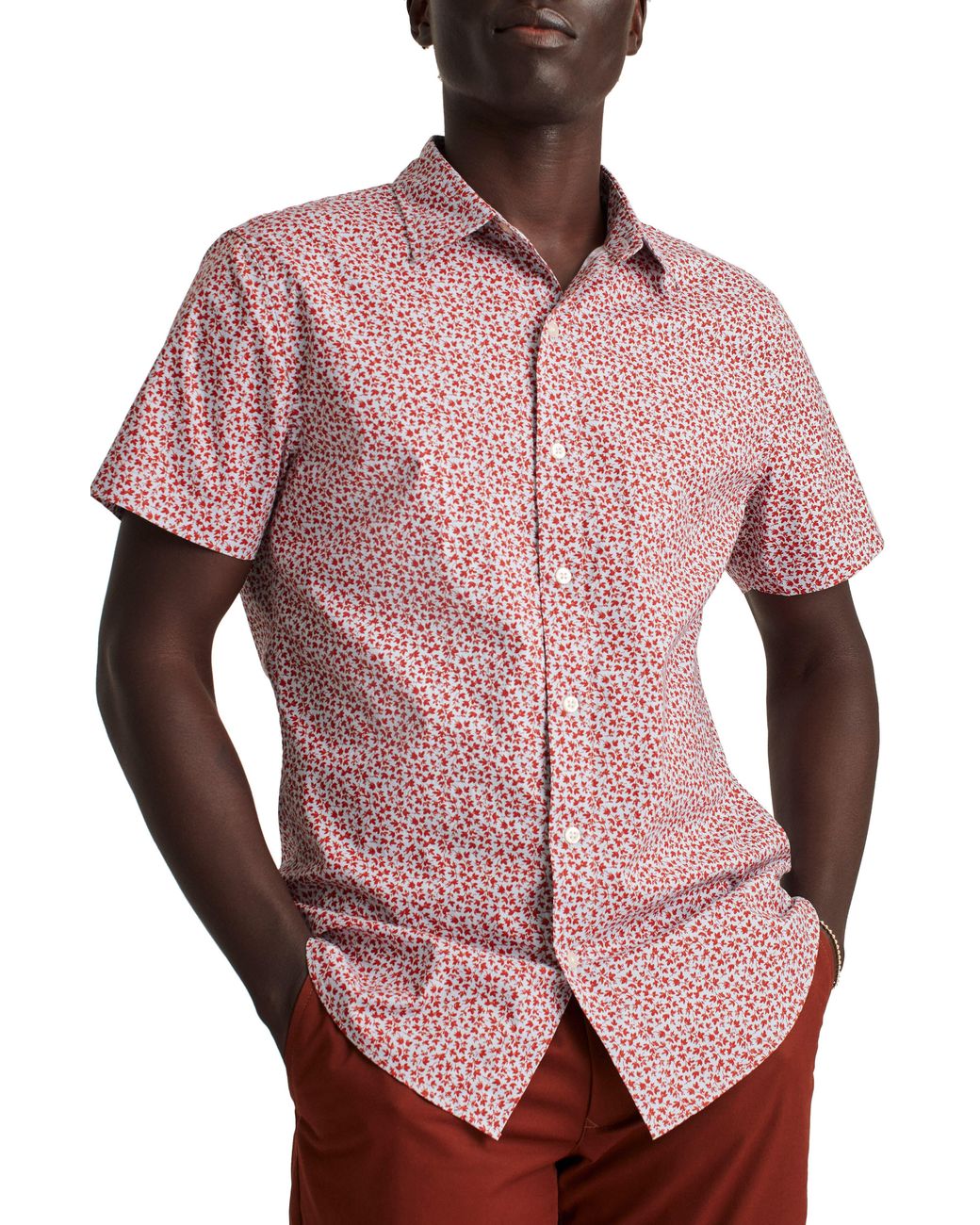 Bonobos Riviera Slim Fit Stretch Print Short Sleeve Button-up Shirt in Pink  for Men | Lyst