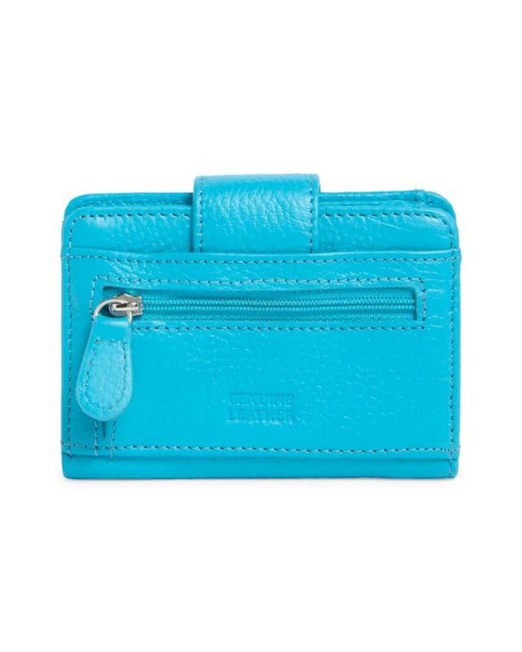 MUNDI SMALL LEATHER GOODS Blue Pixie Leather Card Case