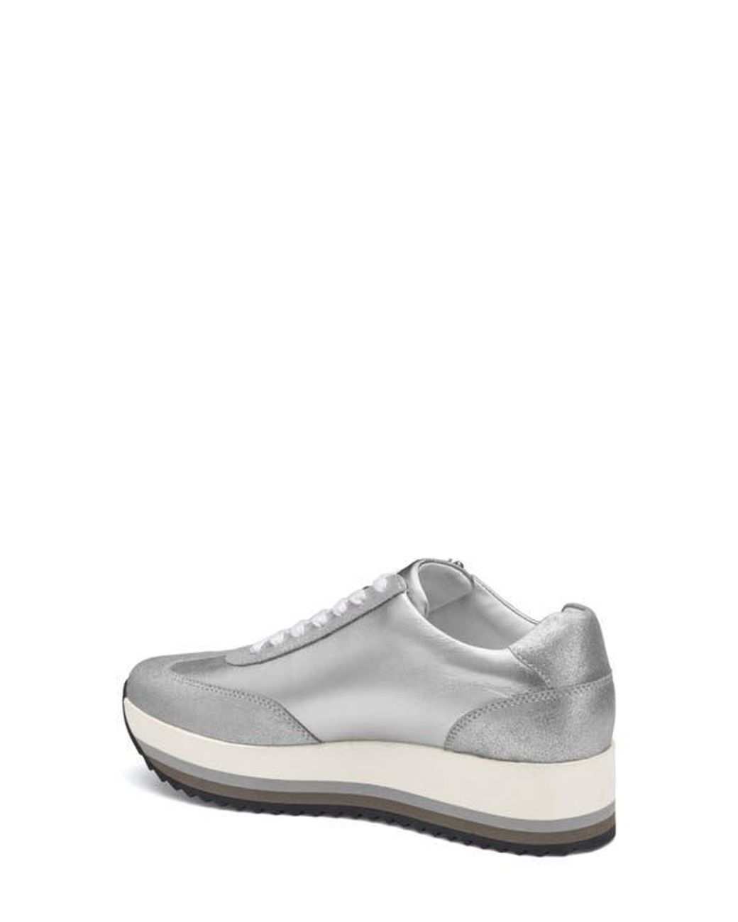 Johnston & Murphy White Gracie Side Zip Sneaker