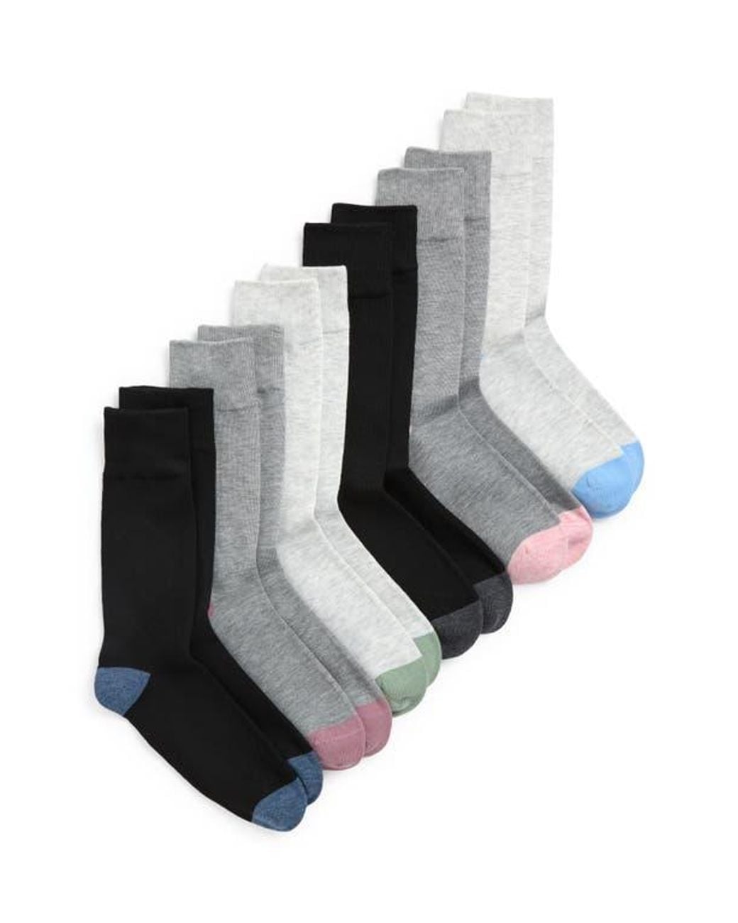 Ted Baker Gray Assorted 6-Pack Crew Socks for men