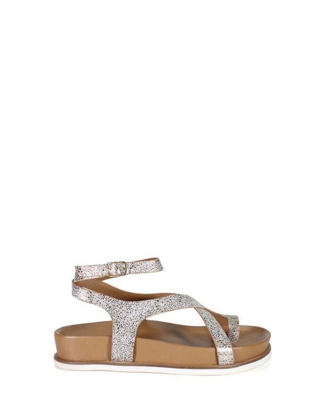 Diba True Brown Carn Ival Ankle Strap Toe Loop Sandal