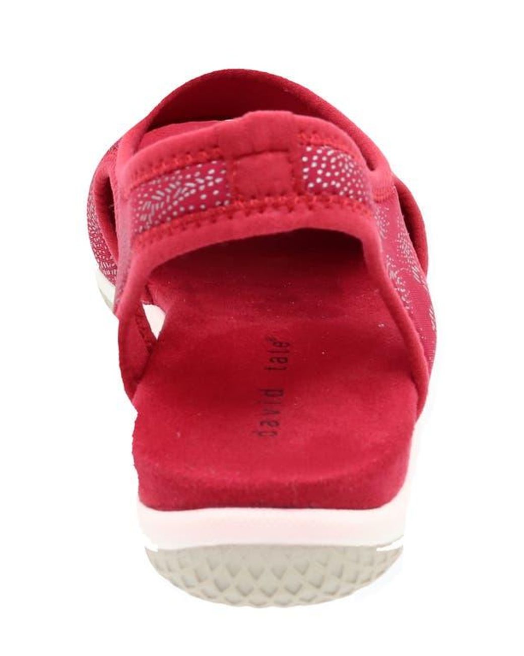 David Tate Red Stretch Slingback Sandal