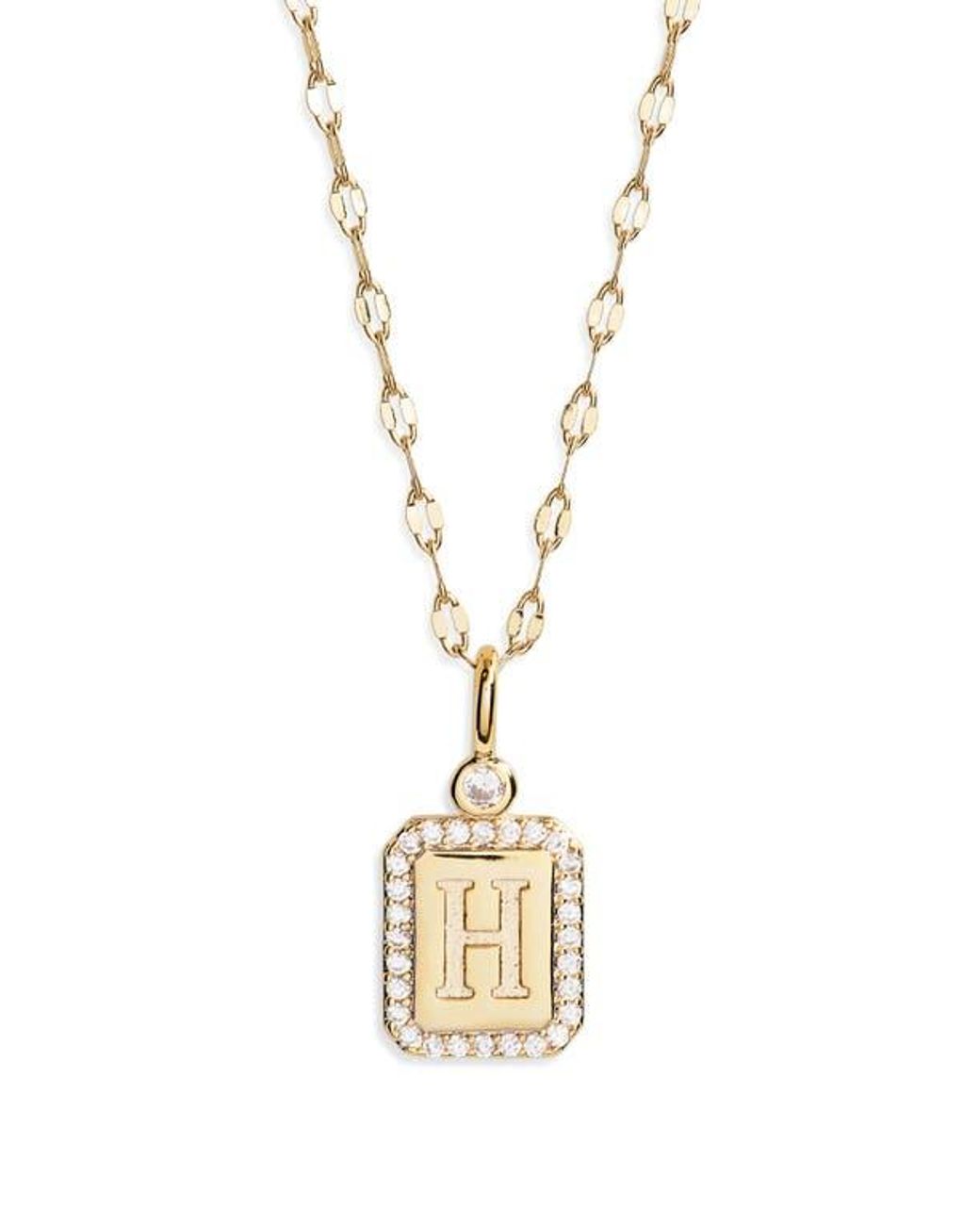 Leith Metallic Initial Pendant Necklace