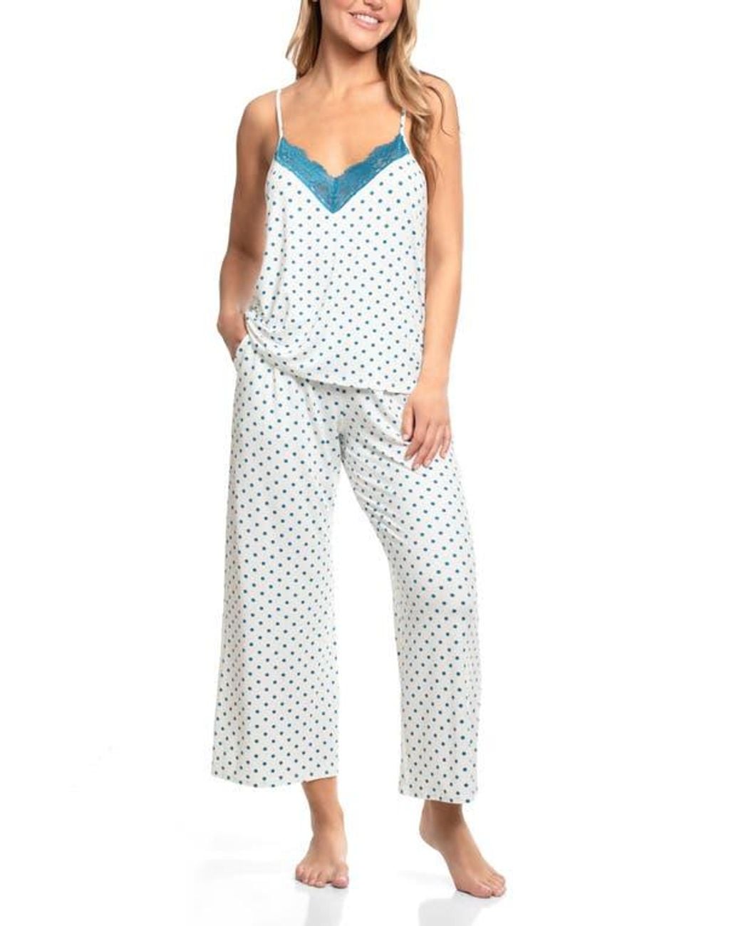 In Bloom White Aimee Cropped Pajama Set