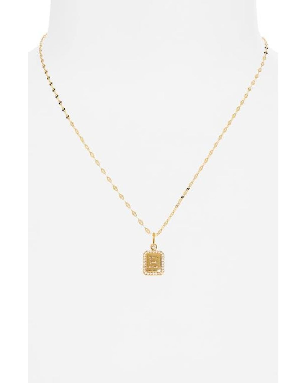 Leith Metallic Initial Pendant Necklace