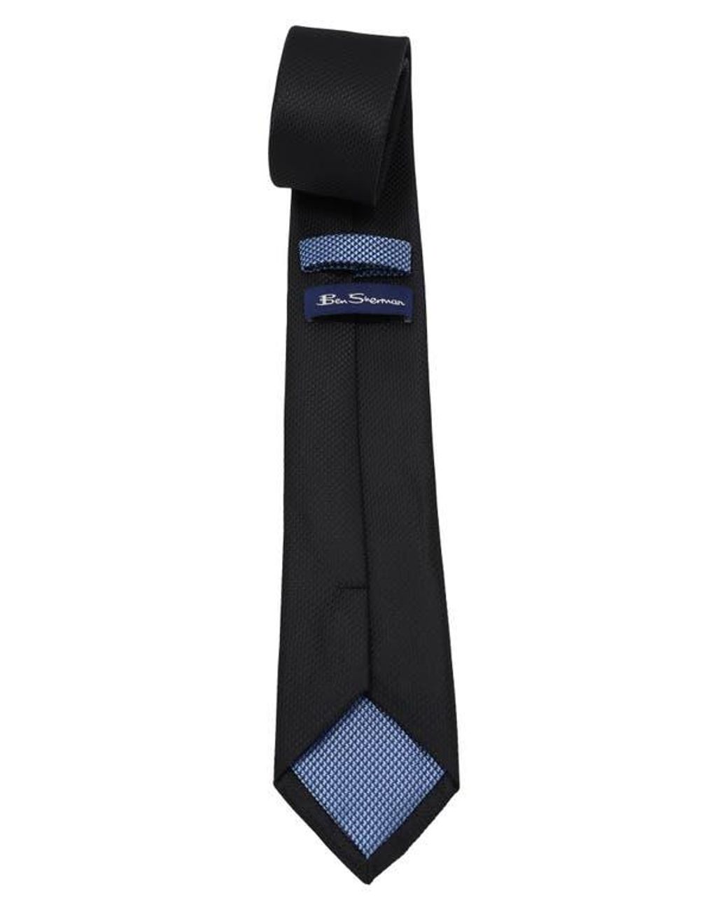 Ben Sherman Black Textured Solid Tie for men