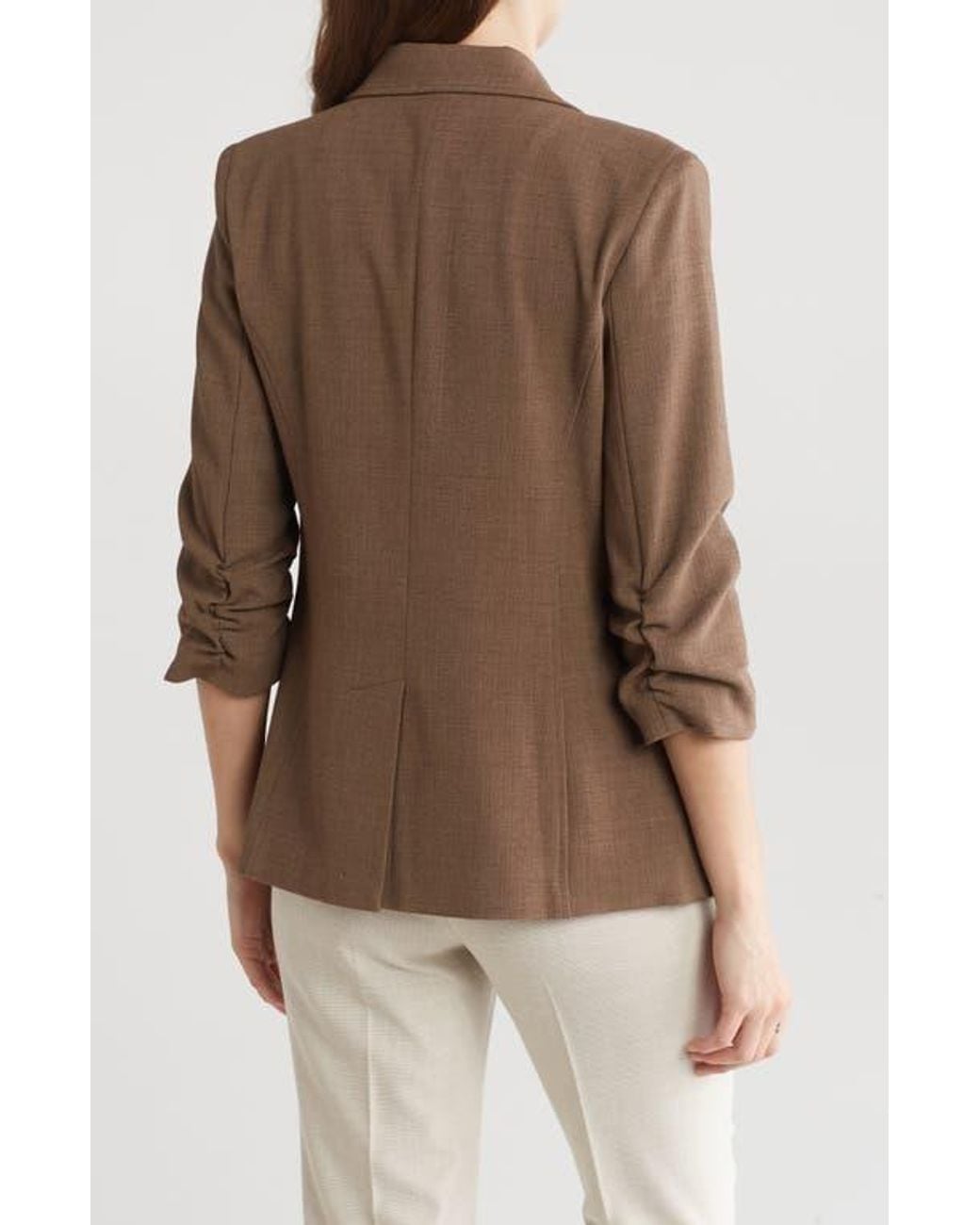 Amanda + Chelsea Brown One-Button Blazer