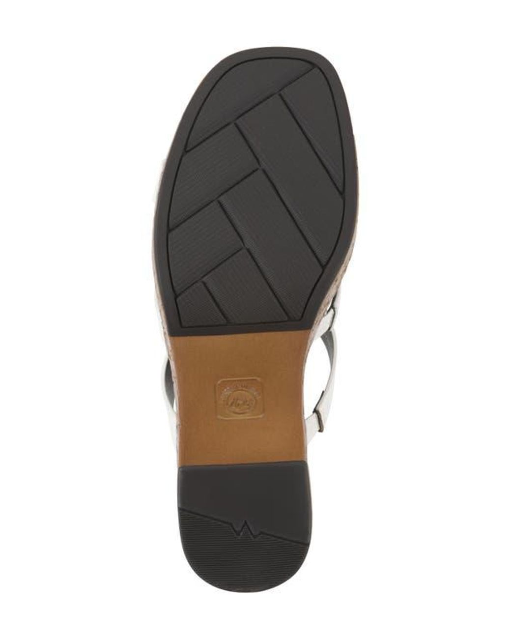 White Mountain Brown Barillo Platform Slide Sandal