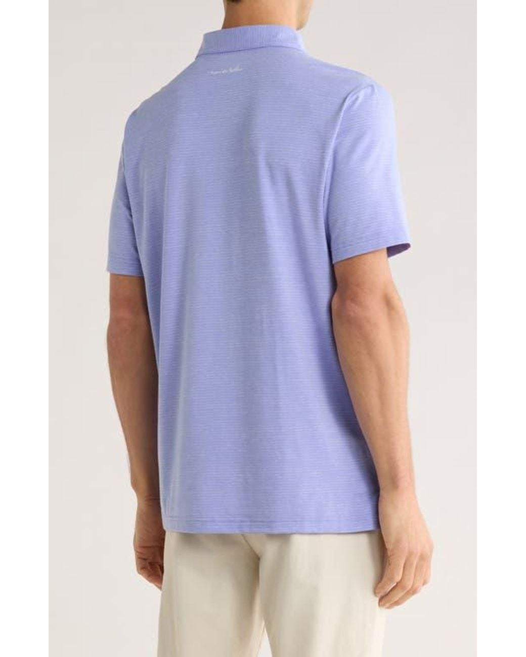 Travis Mathew Blue Heathered Polo for men