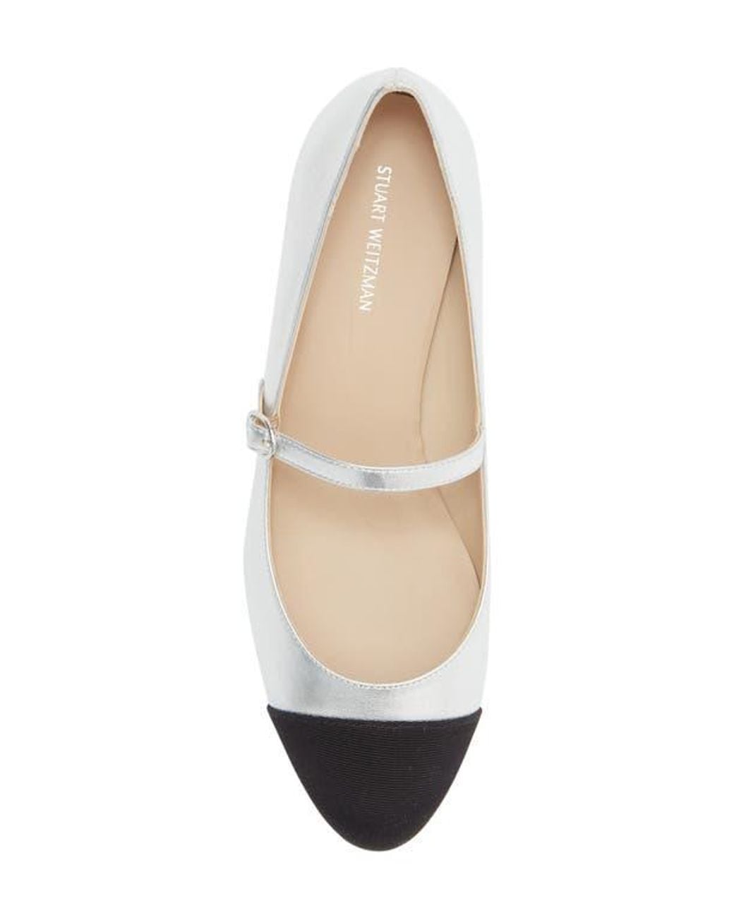 Stuart Weitzman White Gabby Mary Jane Pump