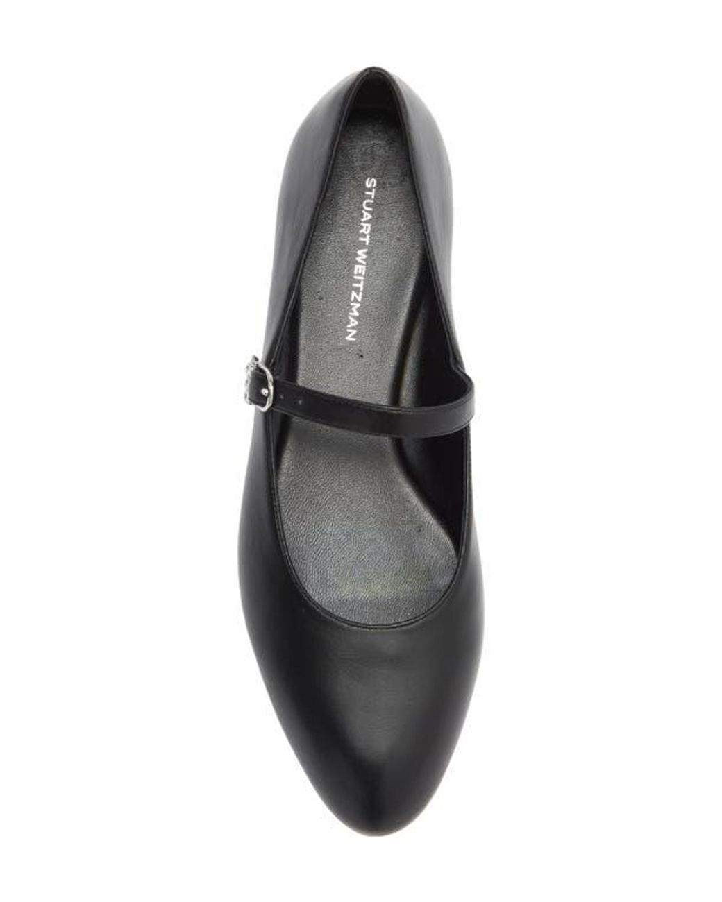 Stuart Weitzman Black Analeise Mary Jane Flat
