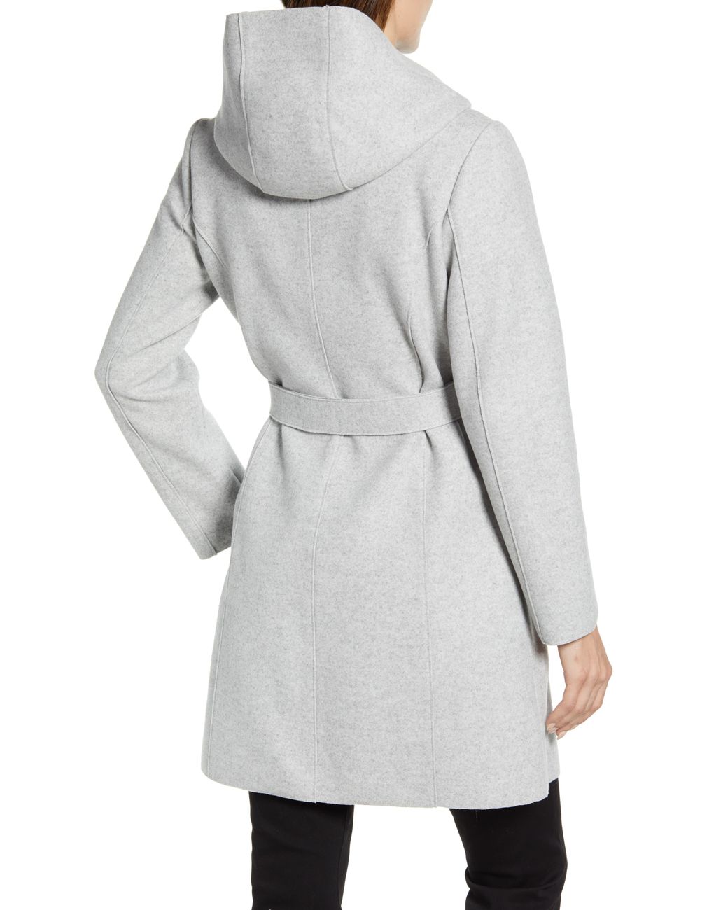 Bernardo hooded faux wrap coat Clearance