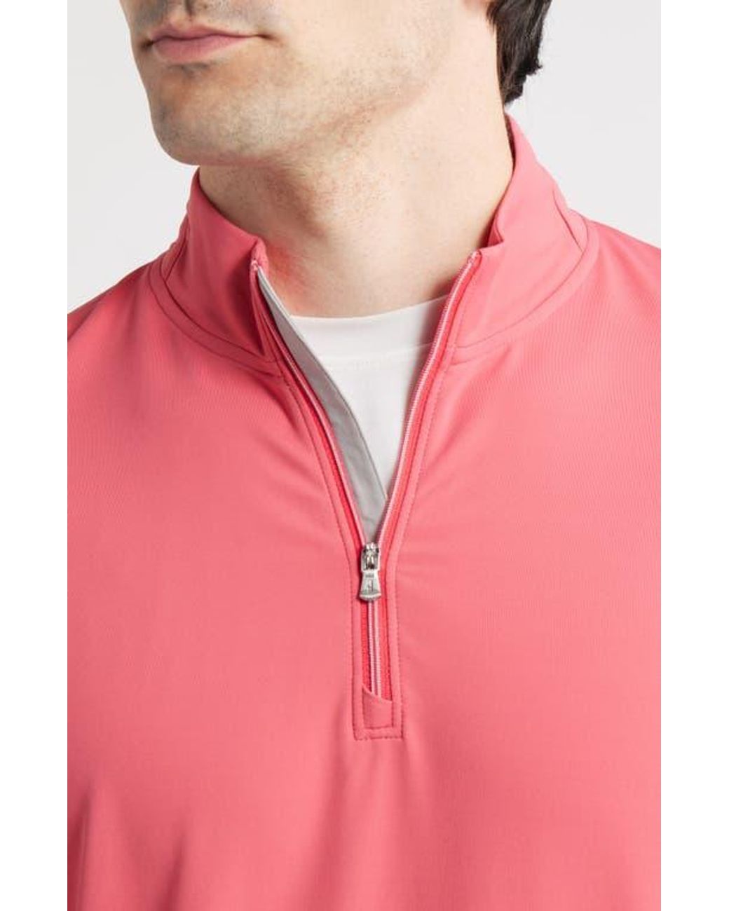 Johnnie-o Red Motion Performance Quarter Zip Pullover for men