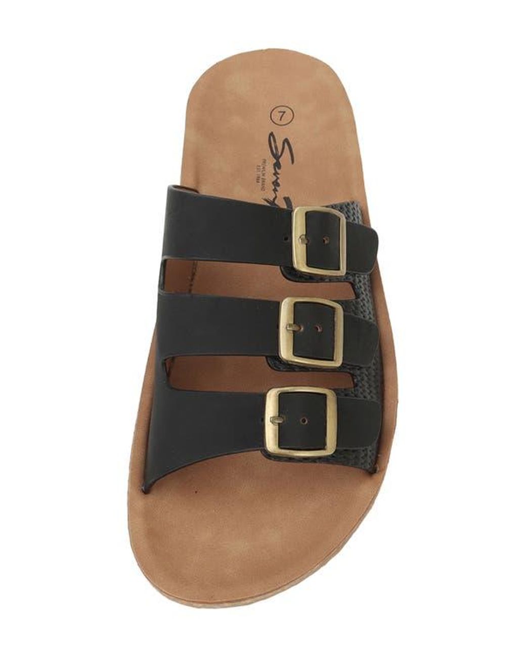 Seven7 Brown Triple Strap Sandal