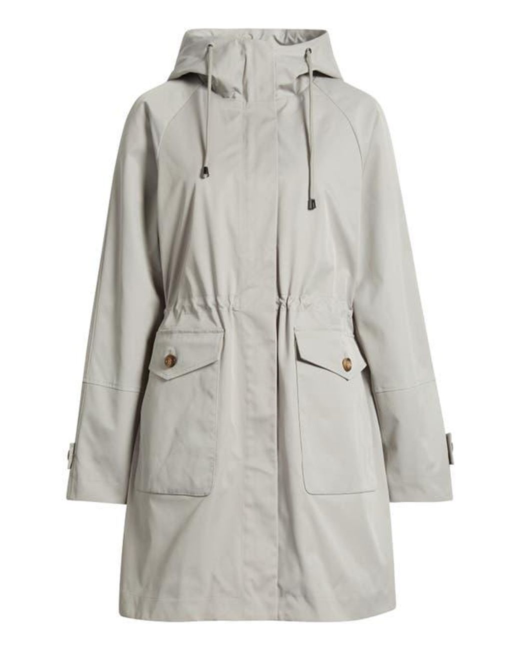 Bernardo Gray Hooded Raincoat