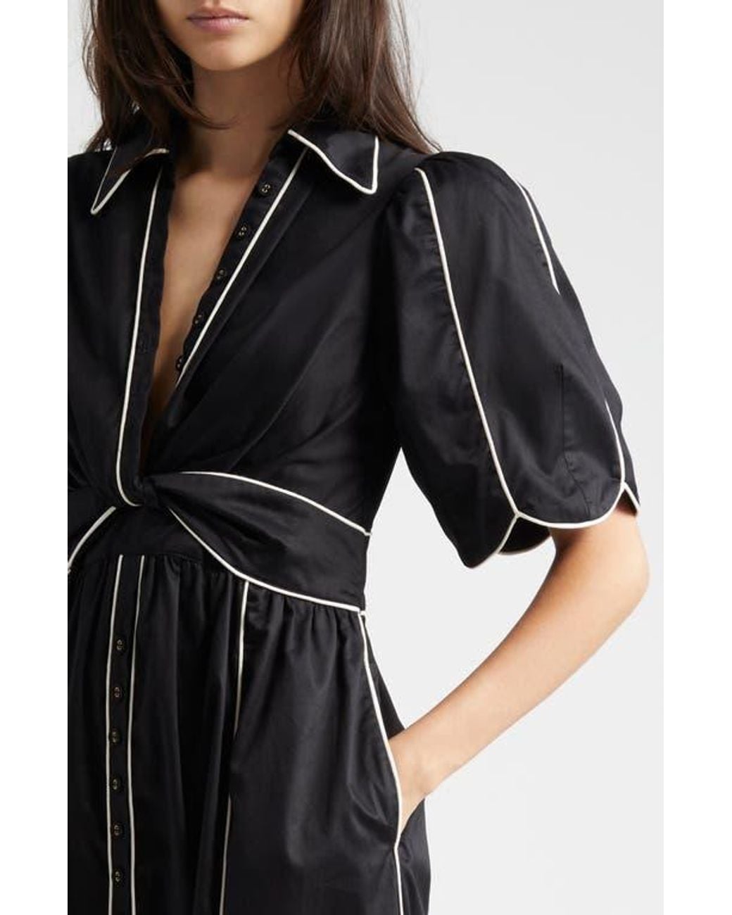 farm rio tie belt shirt dress FARM Rio Arabesque Scarf Midi Dress in Blue at Nordstrom, Size X-Large