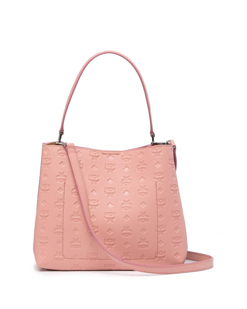 Leather tote MCM Pink in Leather - 30357961