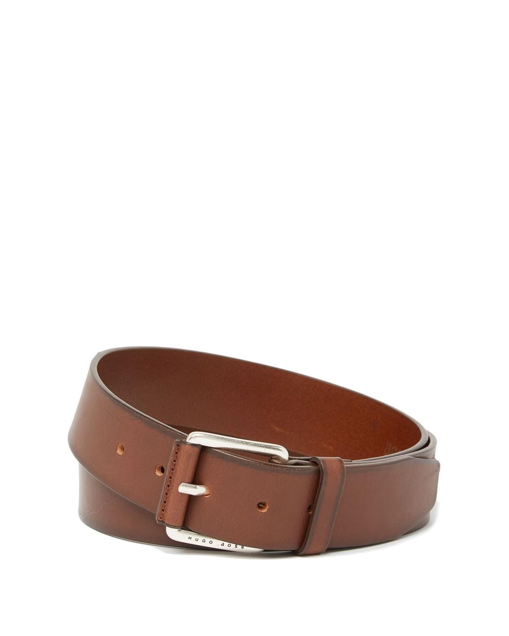 Carhartt Men/'s Big /& Tall Jean Belt,Brown Leather Harness Buckle Metal Keeper