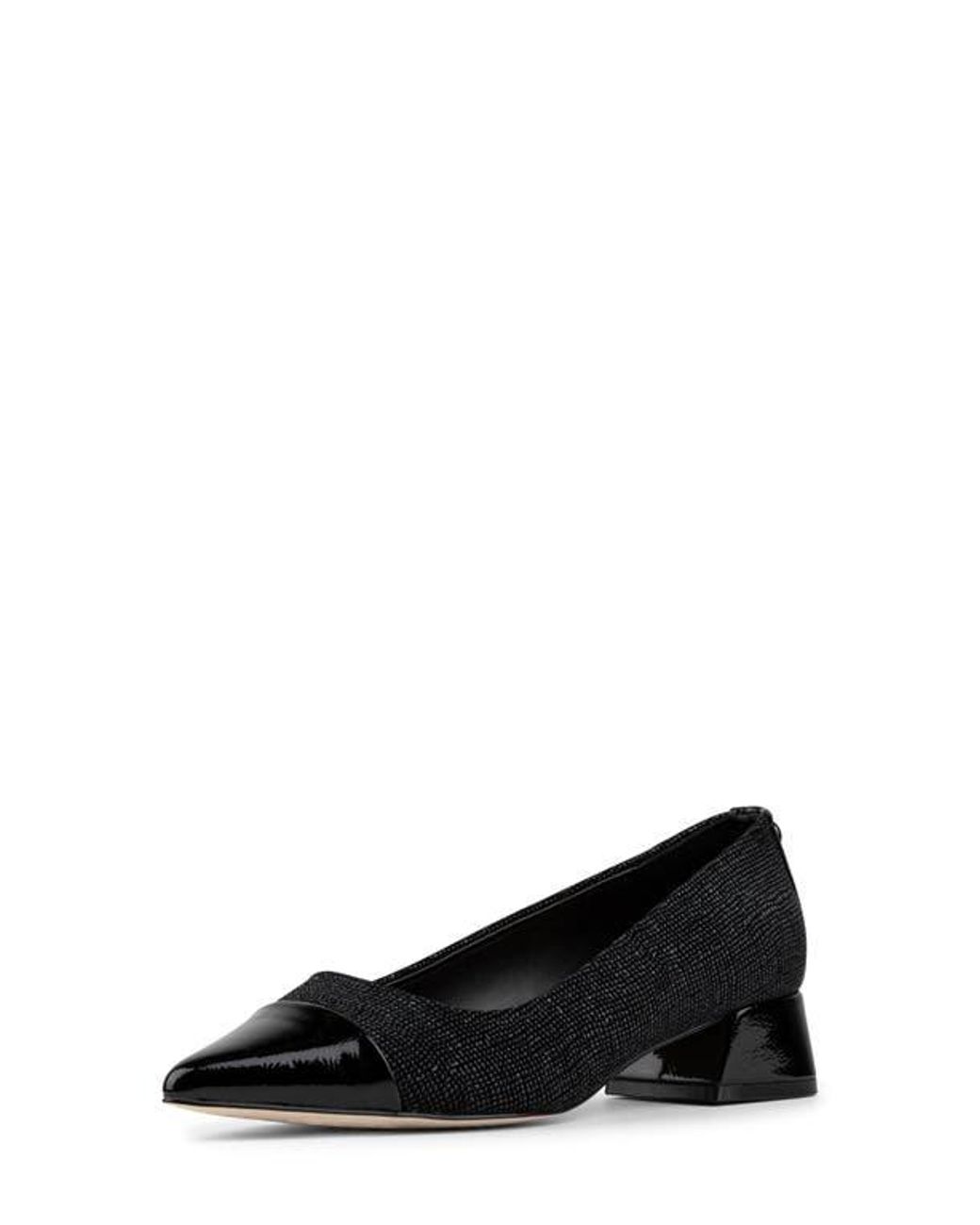 Donald J Pliner Black Cap Toe Pump