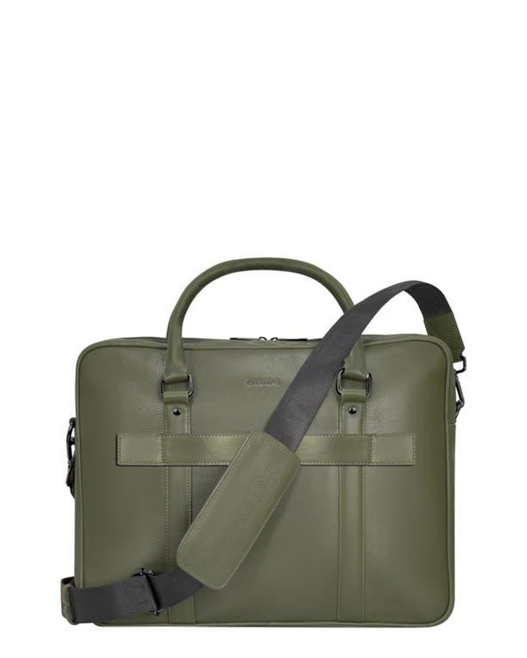 CHAMPS Green Onyx Leather Briefcase for men