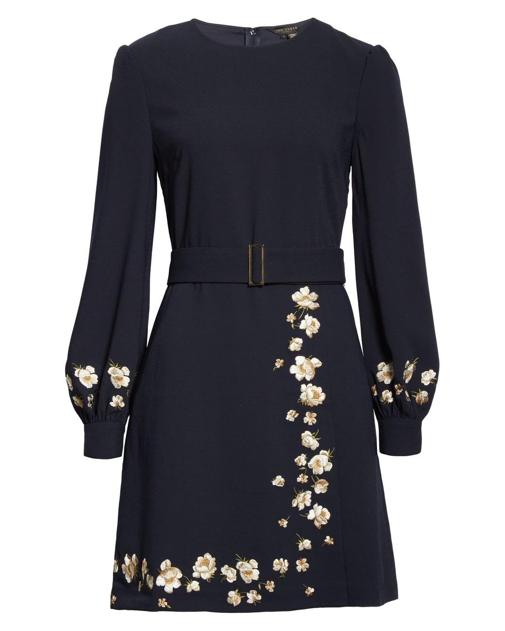 Ted baker navy dress with cheap flowers