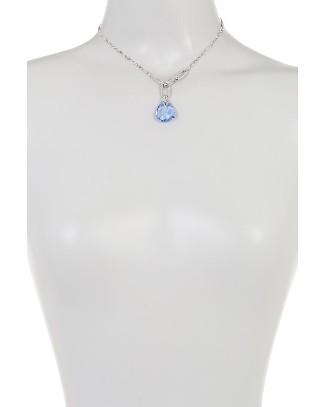Swarovski Modern Crystal Drop Necklace in Blue | Lyst