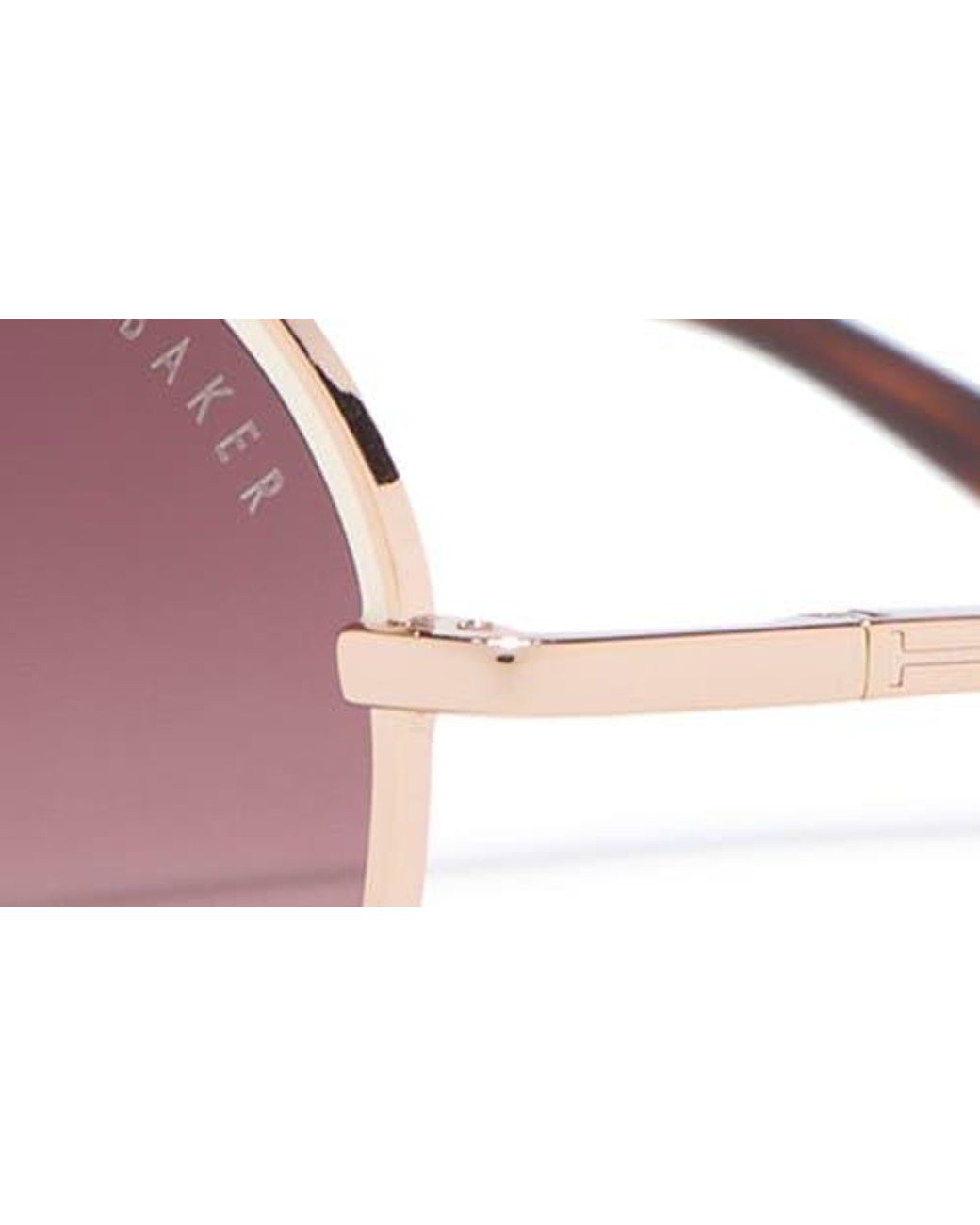 Ted Baker Pink 56Mm Gradient Round Sunglasses