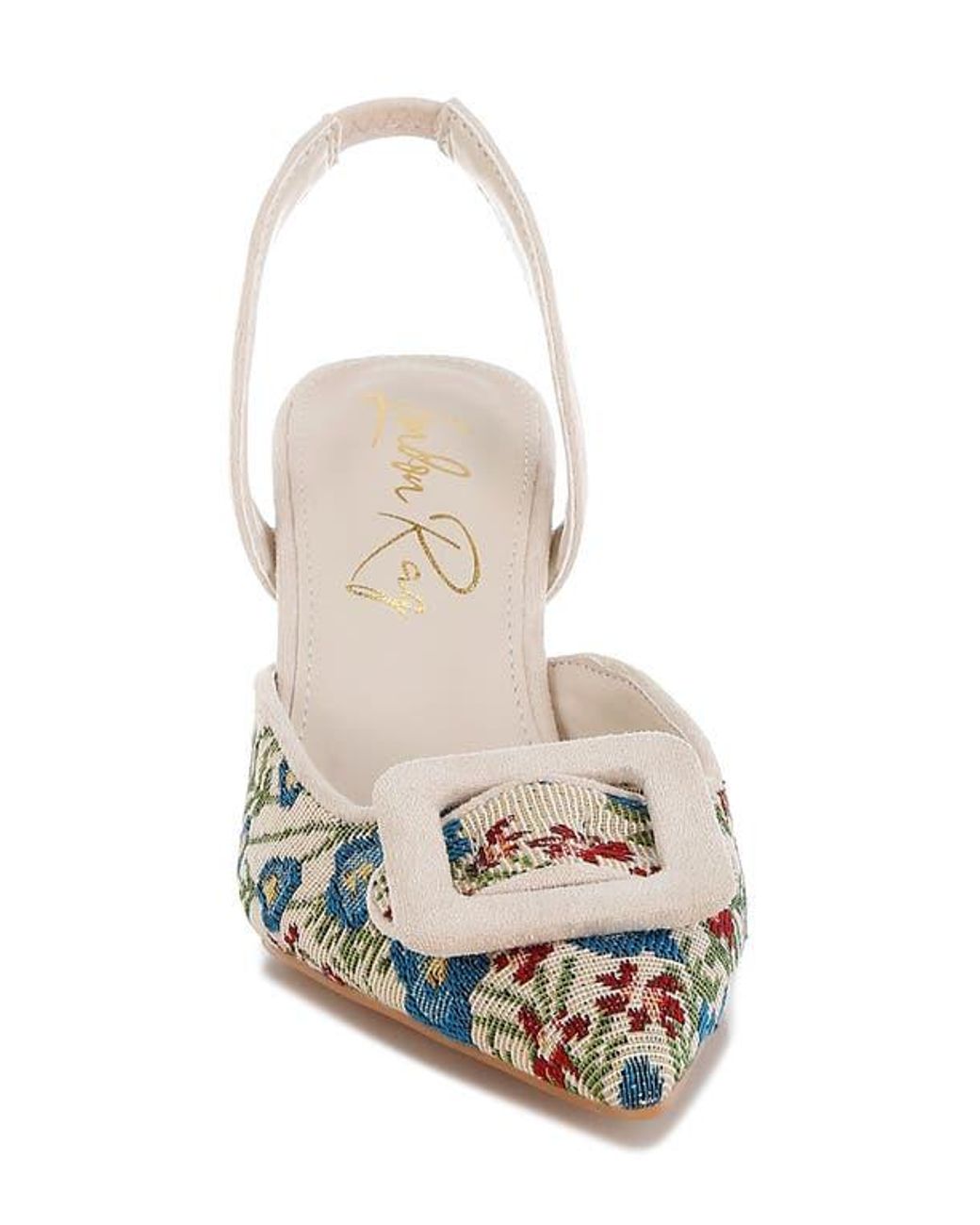 LONDON RAG White Miraya Pointed Toe Pump