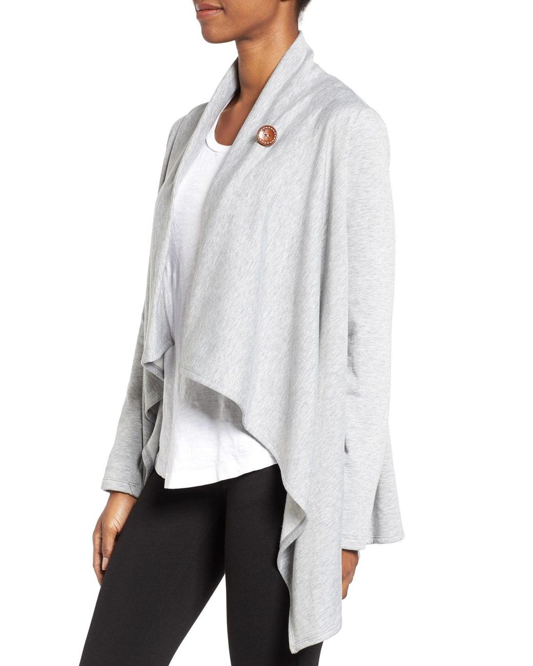 Bobeau one top button wrap cardigan