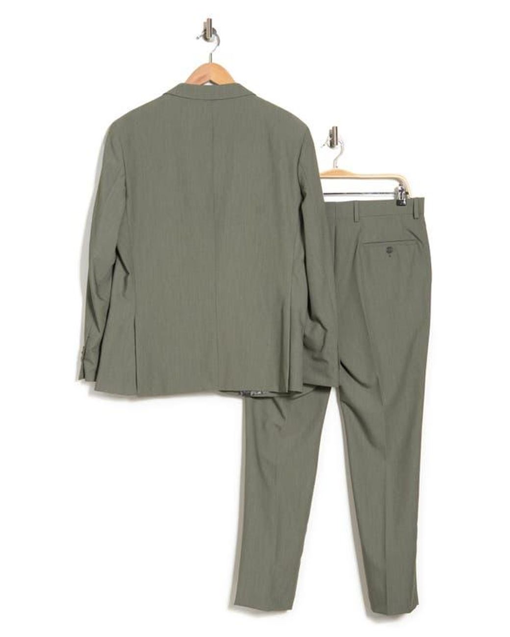 Savile Row Gray Bi-Stretch Solid 2-Piece Suit for men
