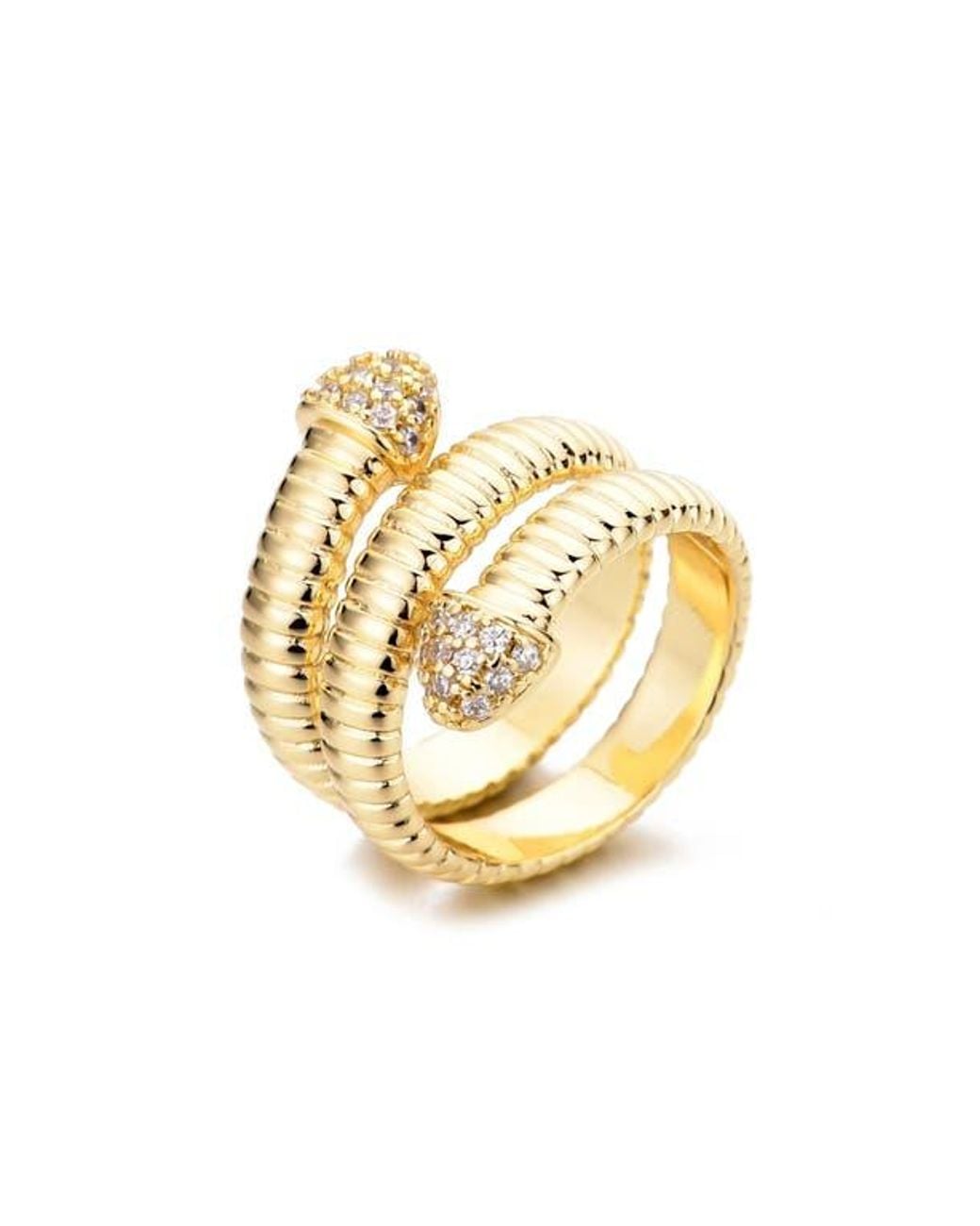 Adornia Metallic Coil Wrap Ring