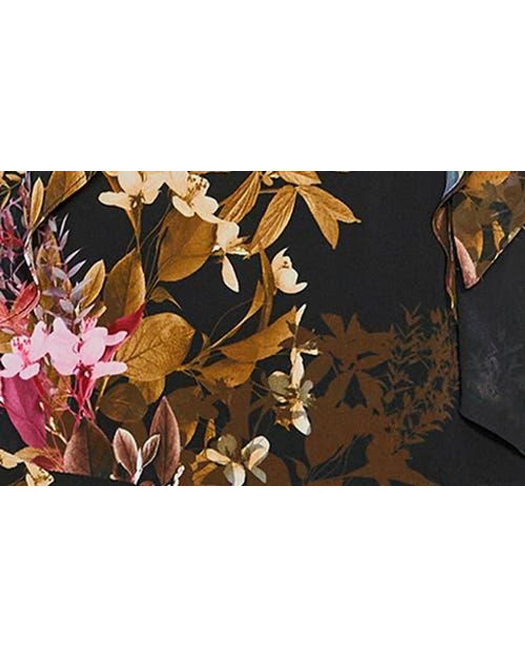 City Chic Malaga Floral Print Long Sleeve Faux Wrap Dress in Black | Lyst